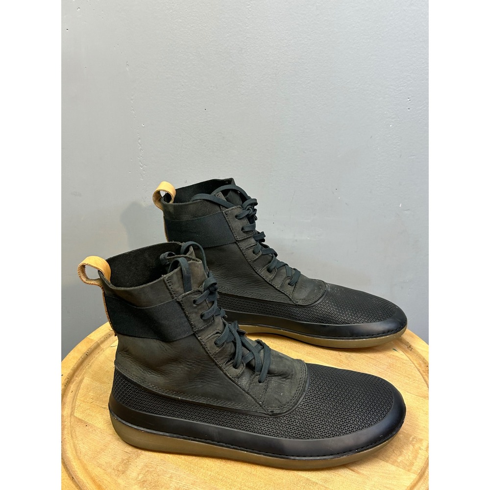 Clarks Vibe Nature Mens‎ 10.5 Black Leather High Top Sneaker Boots